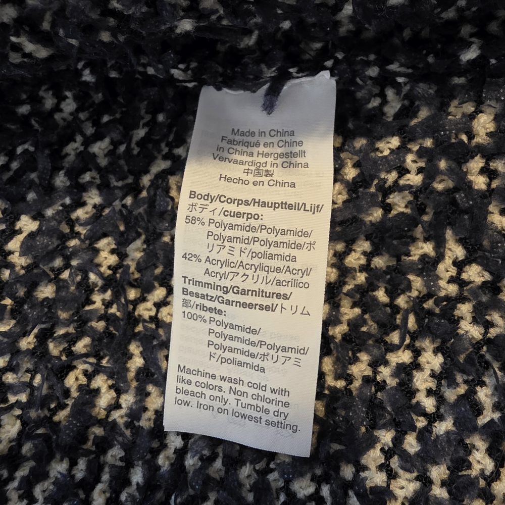 J. Crew Navy and Cream Textured Cardigan - Picture 6 of 12